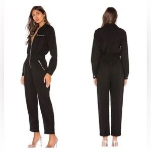 NWT Blank NYC Black Jumpsuit with Zipper Details